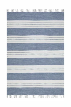KM Home Bomulds- & Kludetæpper>Bomuldstæppe Sund Lyseblå