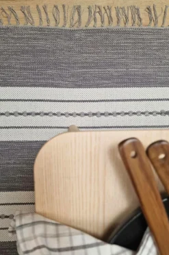 KM Home Bomulds- & Kludetæpper>Bomuldstæppe Sund Grå