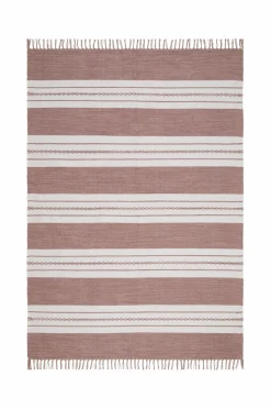 KM Home Bomulds- & Kludetæpper>Bomuldstæppe Sund Støvet lyserød