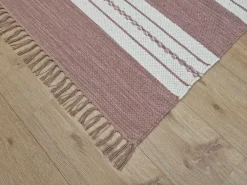 KM Home Bomulds- & Kludetæpper>Bomuldstæppe Sund Støvet lyserød