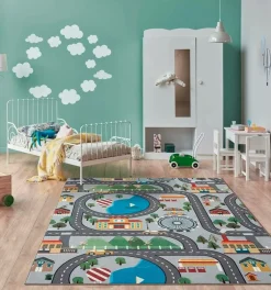 KM Home Børnetæppe Play Grey Hot