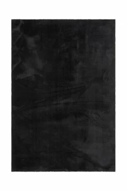 KM Home Gulvtæppe Soft Sort Hot