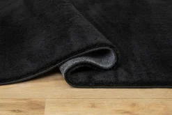 KM Home Gulvtæppe Soft Sort Hot