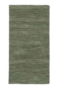KM Home Uldtæpper>Uldtæppe Birka Grøn mat sort