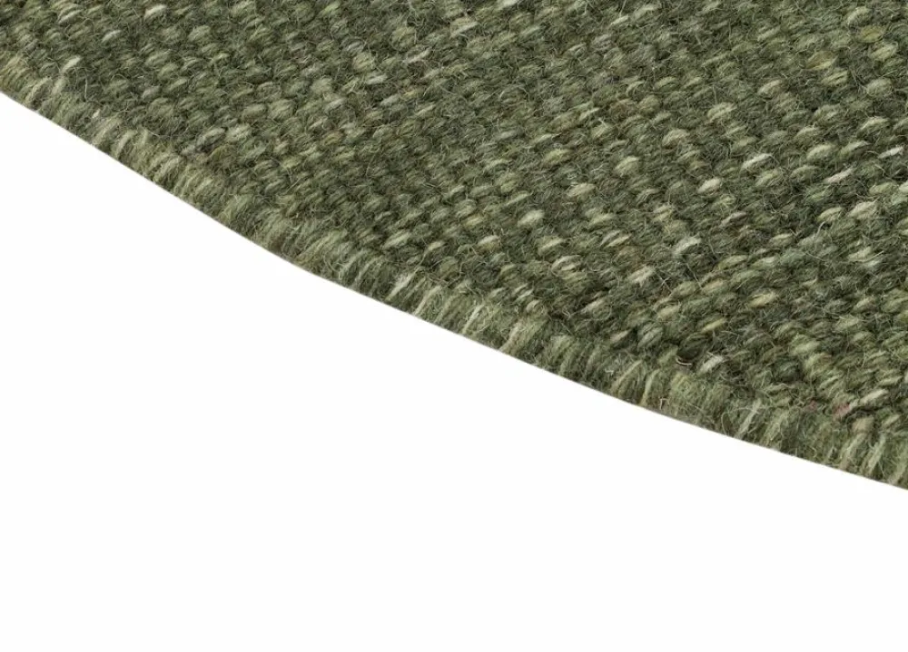 KM Home Uldtæpper>Uldtæppe Birka Grøn mat sort