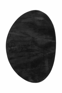 KM Home Luv- & Ryatæpper>Vaskbart tæppe Soft Sort
