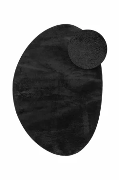 KM Home Luv- & Ryatæpper>Vaskbart tæppe Soft Sort