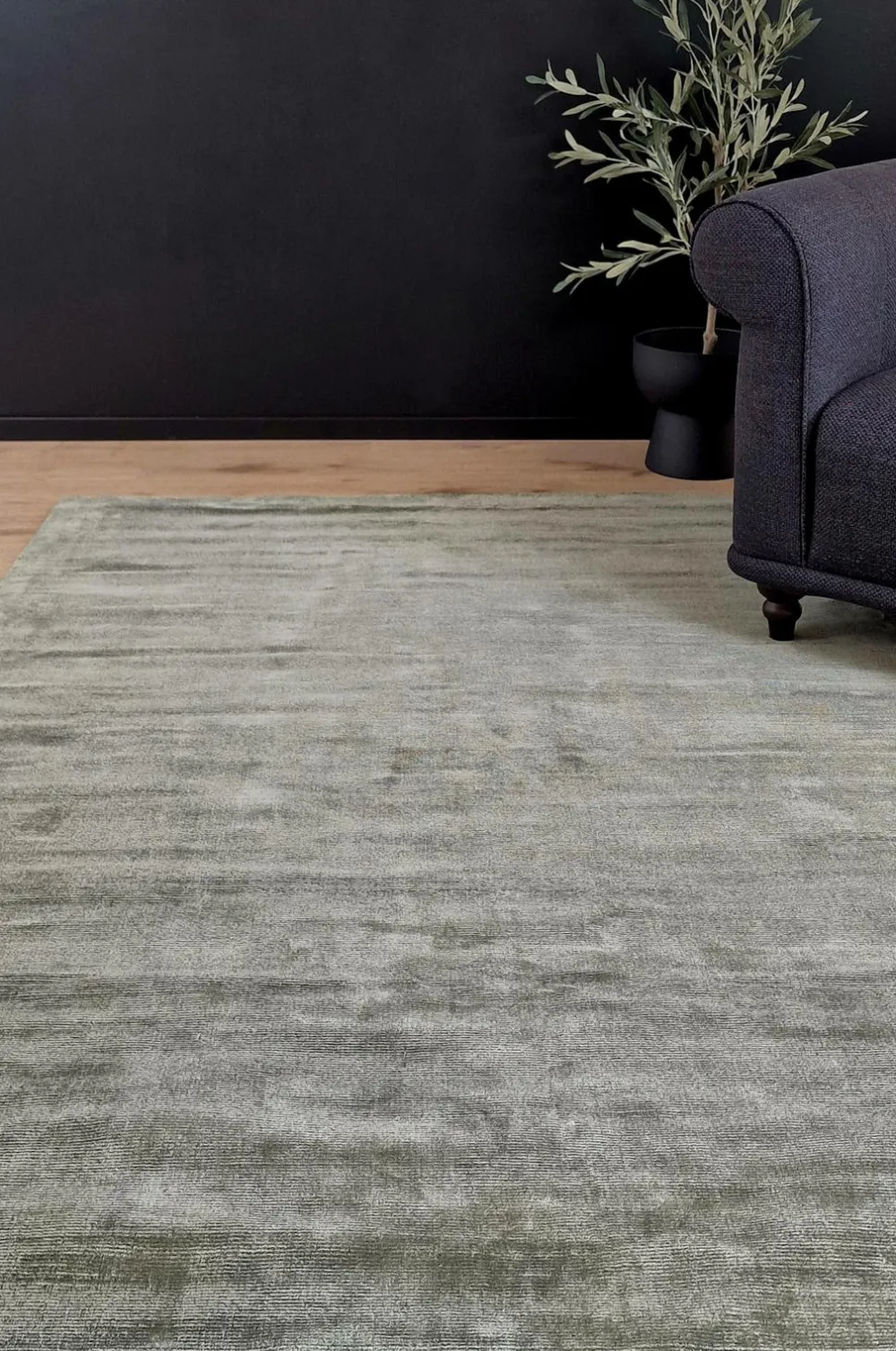 KM Home Fladvævede Tæpper>Viskosetæppe Tribeca Emerald green