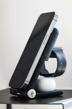 Kreafunk Mobiltelefoner, Tablets & Tilbehør>Trådløs Opladningsholder 3 enheder reCHARGE+ Black