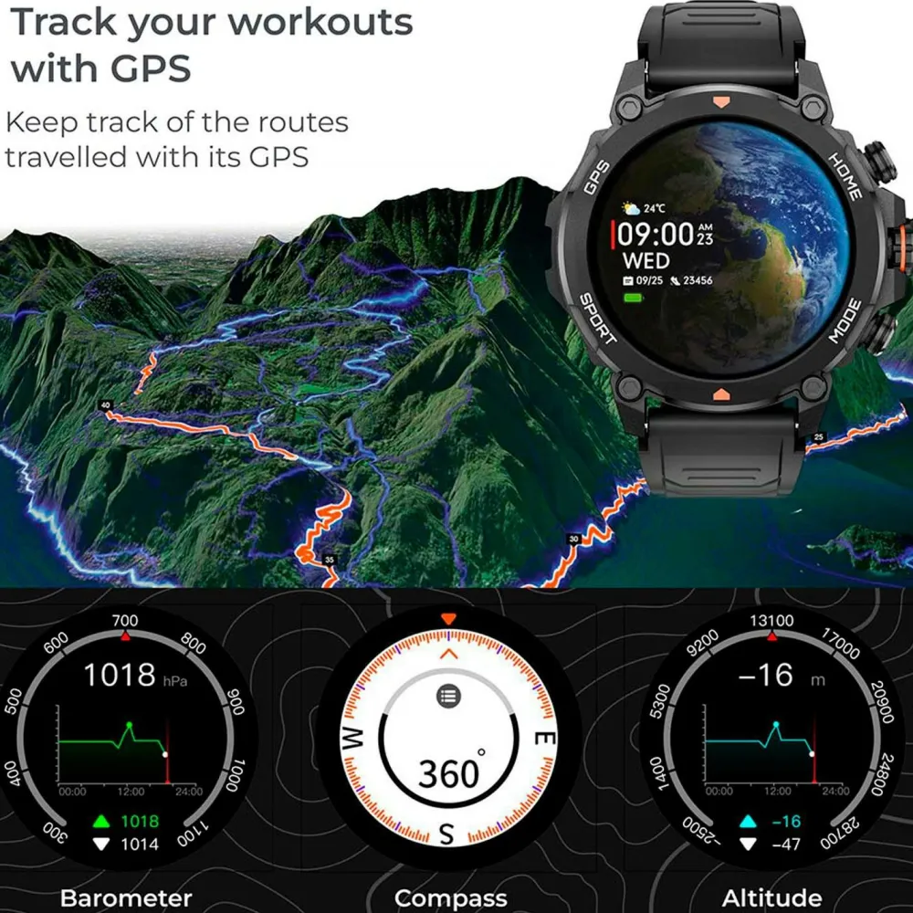 KSIX Ure|Træningsredskaber & Udstyr>Smartwatch Explorer GPS No color