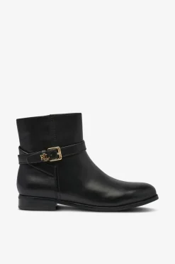 Lauren Ralph Lauren Boots Burnished Calf-Brooke BT 2 Black Clearance