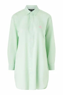Lauren Ralph Lauren Pyjamasskjorte Lrl L/S Roll Tab His Sleepshirt Green check Online
