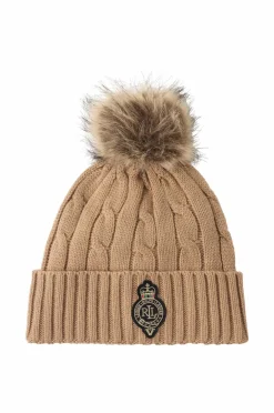 Lauren Ralph Lauren Huer>Hue Polyester Blend-cable Crest Patch HT Classic camel