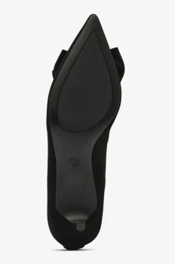 Lauren Ralph Lauren Pumps Kidsuede/grosgrain-adrienne Bow-pm-cto Black New