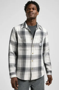 Lee Skjorter|Jakker & Frakker>Overskjorte Workwear Shirt 2.0 Rebel Navy Plaid