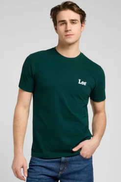 Lee T-Shirts & Tanktoppe>T-shirt SS Small Logo Tee Jade forest