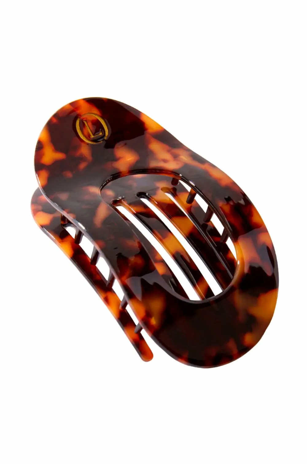 Lenoites Eco-Friendly Flat Hair Clip Bronze Leopard Clearance