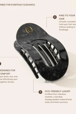 Lenoites Håraccessories>Eco-Friendly Flat Hair Clip Space Black
