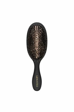 Lenoites Hårbørster>Wild Boar Hair Brush With Cleaning Tool Black