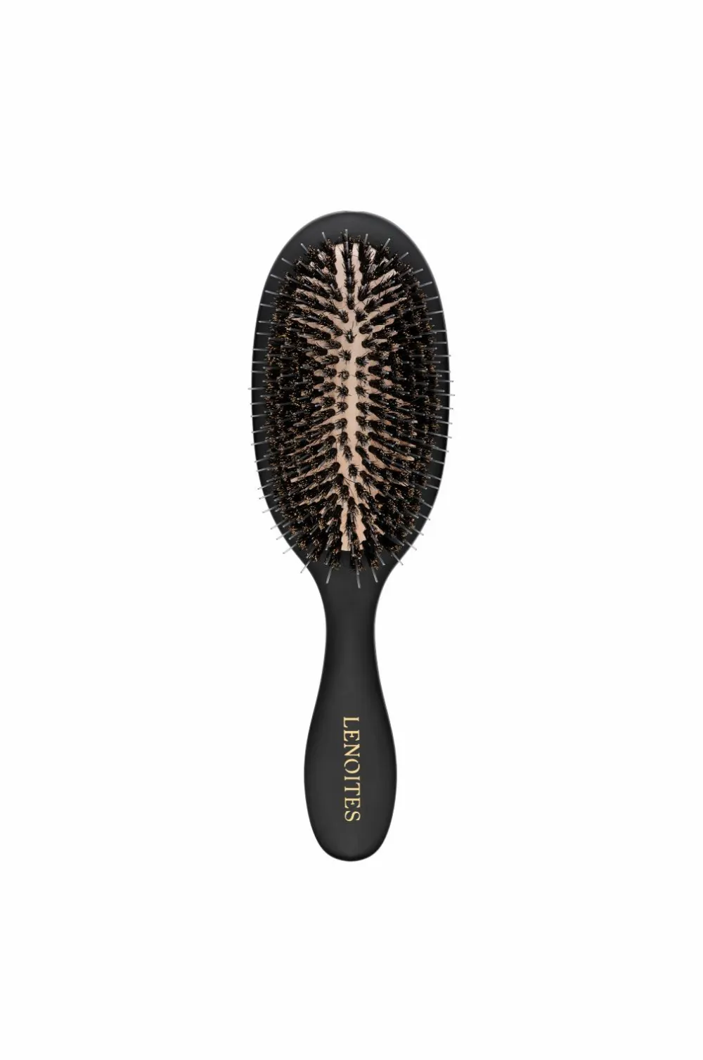 Lenoites Hårbørster>Wild Boar Hair Brush With Cleaning Tool Black