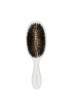Lenoites Hårbørster>Wild Boar Hair Brush With Cleaning Tool White