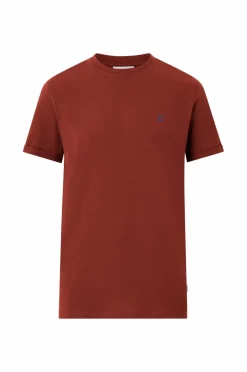 Les Deux T-shirt Norregaard Contrast Fired Brick Red Sale