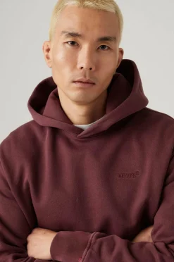 Levi's Hættetrøje The Authentic Hoodie GARMENT DYE TAWNY PORT Best