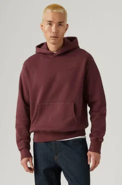 Levi's Hættetrøje The Authentic Hoodie GARMENT DYE TAWNY PORT Best