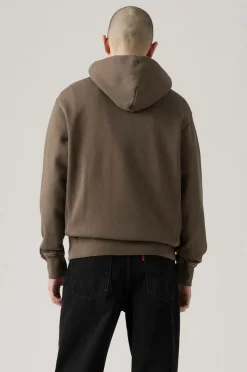 Levi's Hættetrøje The Authentic Hoodie GARMENT DYE H225 MAITAKE BROWN Clearance