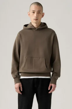 Levi's Hættetrøje The Authentic Hoodie GARMENT DYE H225 MAITAKE BROWN Clearance
