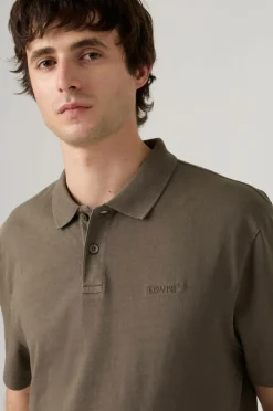 Levi's Poloshirt Authentic Polo GARMENT DYE H225 MAITAKE BROWN Best