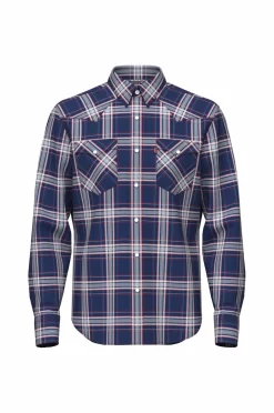 Levi's Skjorte Barstow Western Standard LW SU Hawley Plaid BLUE DEPTHS TWILL Clearance