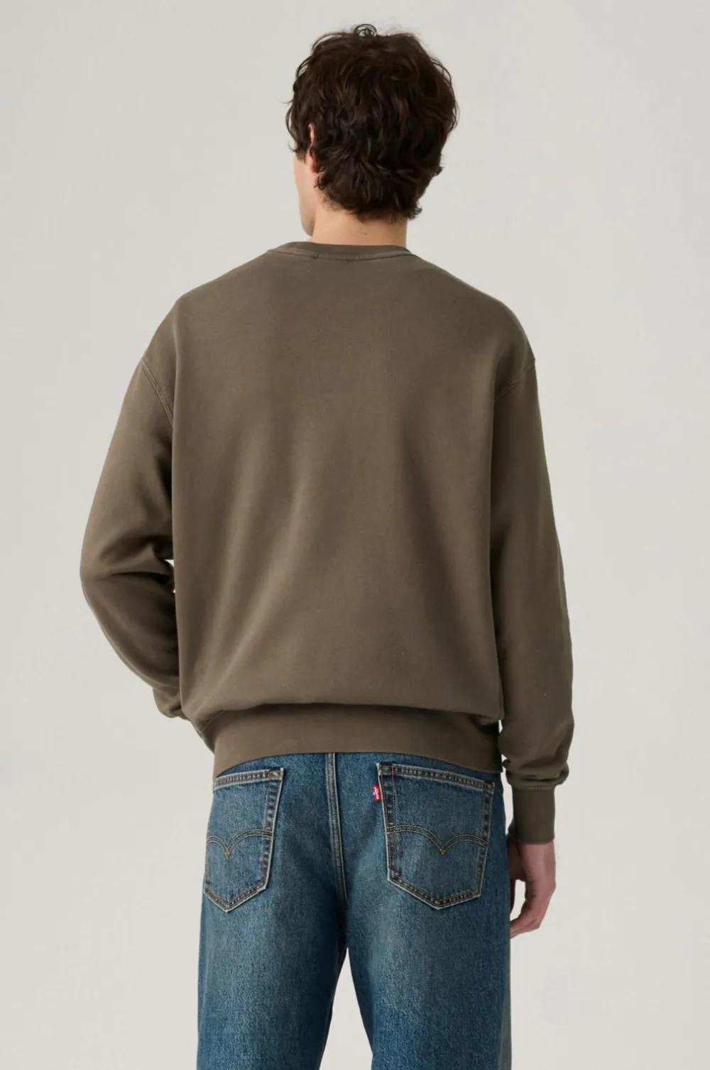 Levi's Sweatshirt Authentic Crew GARMENT DYE H225 MAITAKE BROWN Online