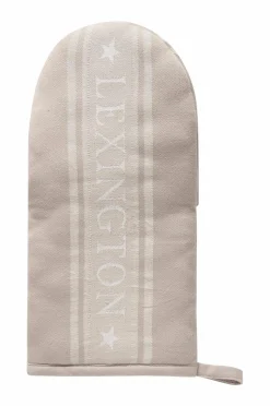 Lexington Køkkentekstiler>Icons Bomuld Jacquard Star Mitten Beige/hvid