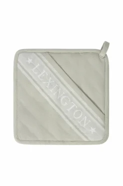 Lexington Icons Org bomuld jacquard stjerne grydelapper Salviegrøn/hvid Best