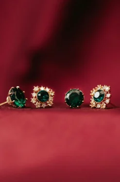 Lily and Rose Ørestikker New Emily Earrings - Emerald Hot