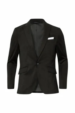 Lindbergh Blazere & Jakkesæt>Habitjakke Velvet Blazer Black