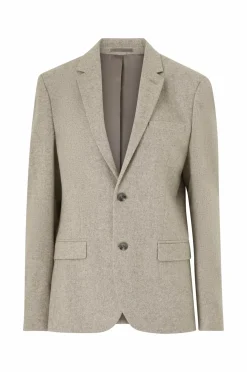 Lindbergh Blazere & Jakkesæt>Habitjakke Flannel Wool Blend Blazer Dk sand mel