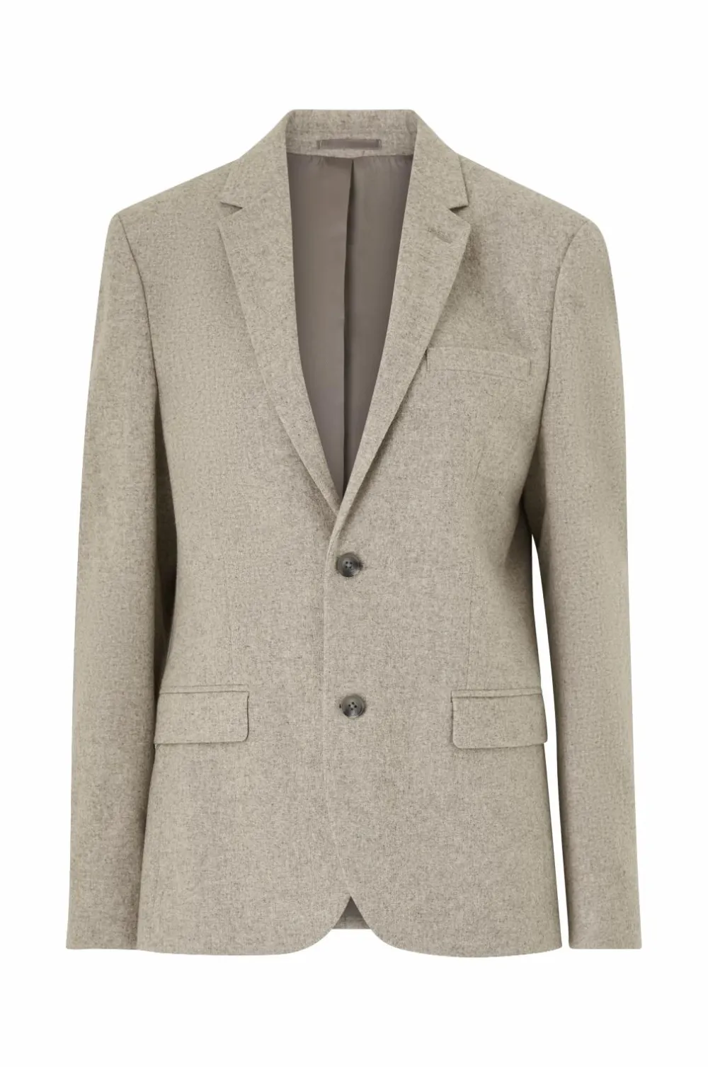 Lindbergh Blazere & Jakkesæt>Habitjakke Flannel Wool Blend Blazer Dk sand mel