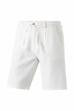 Lindbergh Shorts>Shorts Linen Blend Herringbone Short Optical white