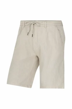 Lindbergh Shorts Linen Blend Herringbone Short Lt stone Clearance