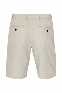Lindbergh Shorts Linen Blend Herringbone Short Lt stone Clearance