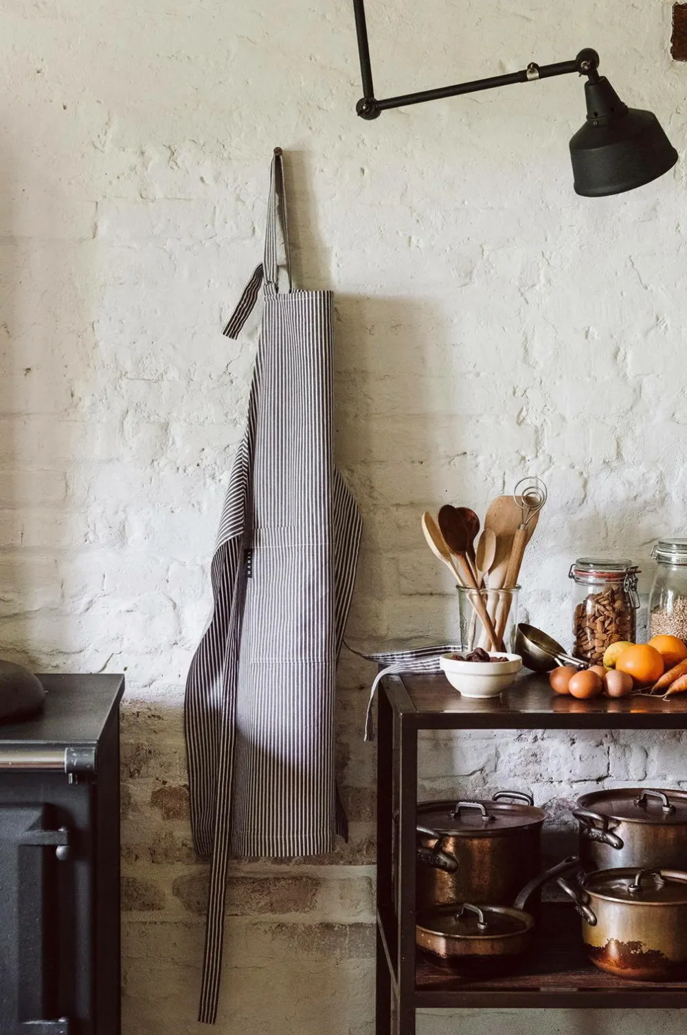 Linum Forklæde Emma Granite Grey Discount