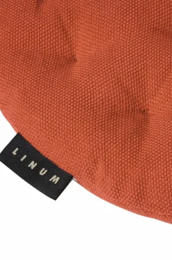 Linum Møbeltekstiler>Sædehynde Pepper Ø 37 cm Rusty orange