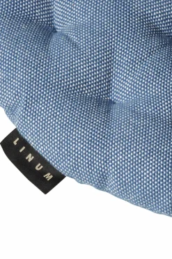 Linum Møbeltekstiler>Sædehynde Pepper Ø 37 cm Deep Sea Blue