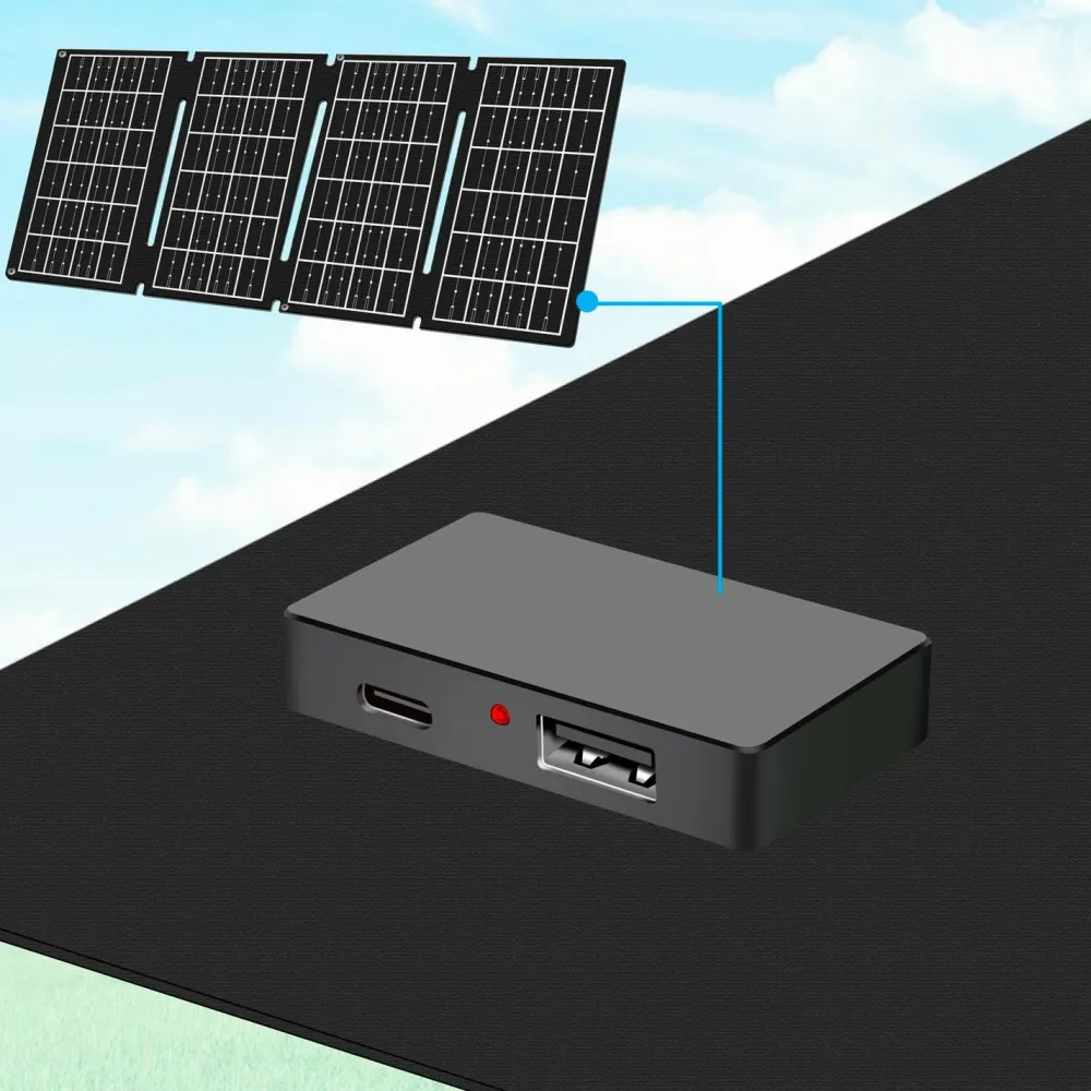 LogiLink Foldbart solcellepanel 1x USB-C, 1 x USB-A 15w No color Best