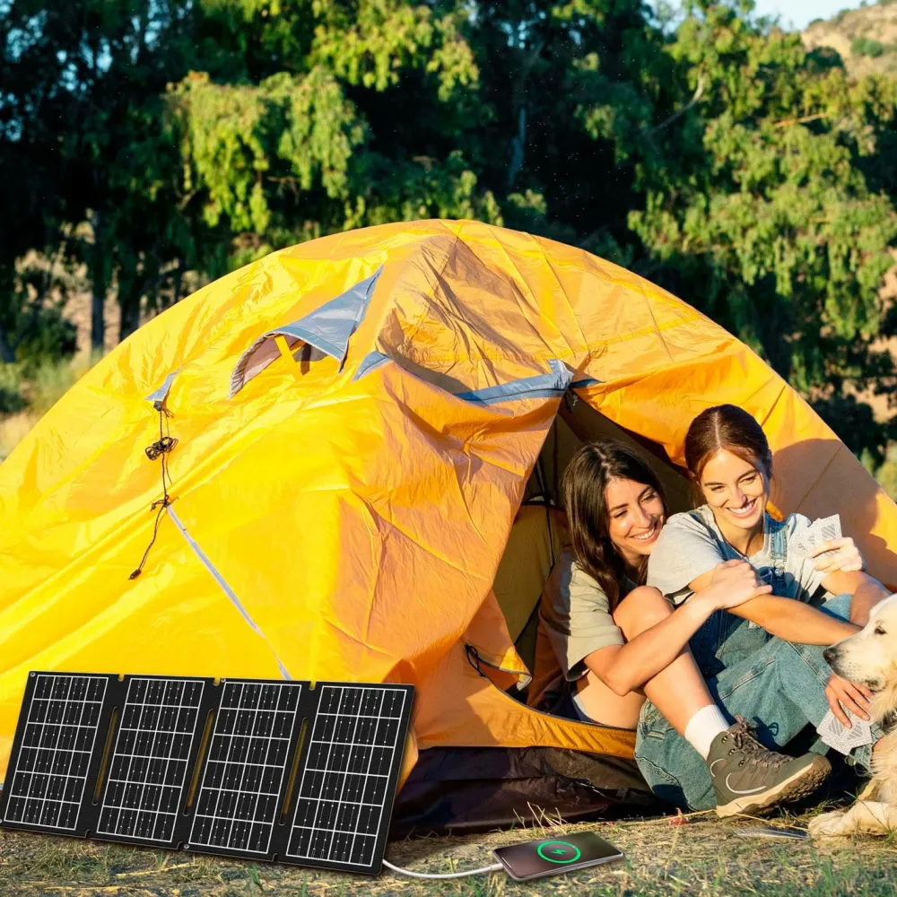 LogiLink Foldbart solcellepanel 1x USB-C, 1 x USB-A 15w No color Best