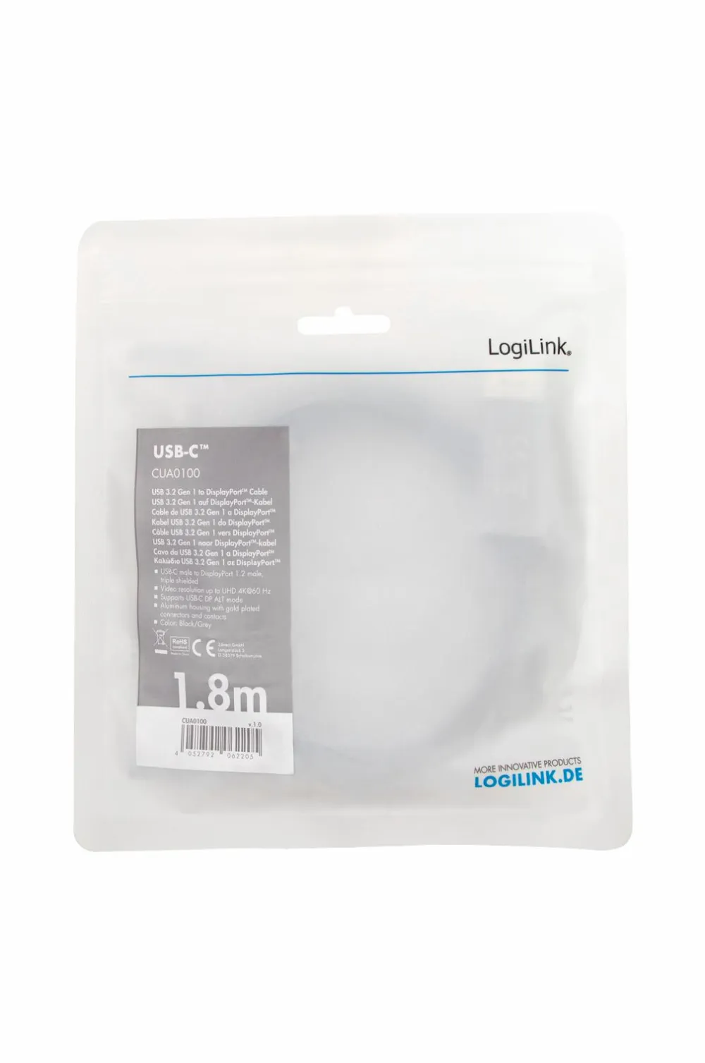 LogiLink Computertilbehør>Kabel USB-C til DisplayPort No color