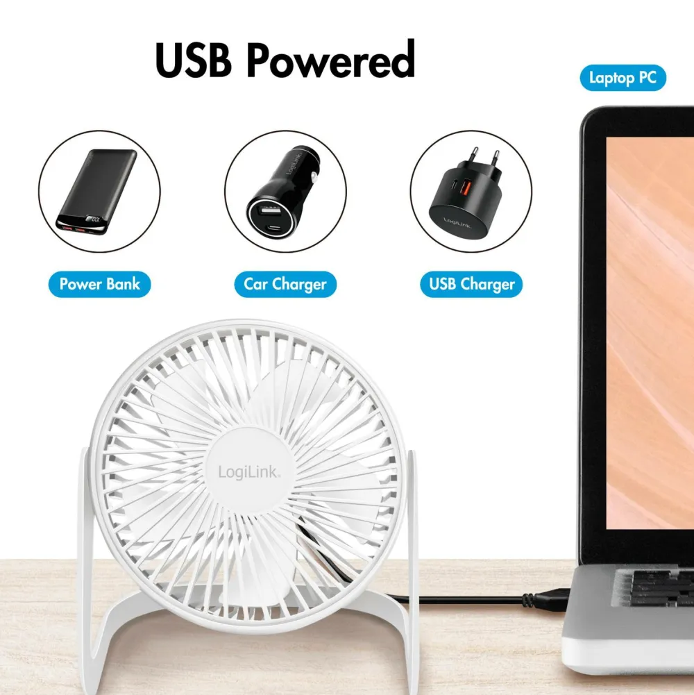 LogiLink Husholdningselektronik>USB Bordventilator ø 15,24 cm No color