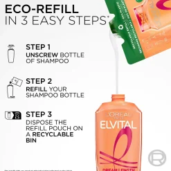 L'Oréal Paris Hår|Hår>Elvital Dream Length Shampoo For Long Hair Refill 500 Ml